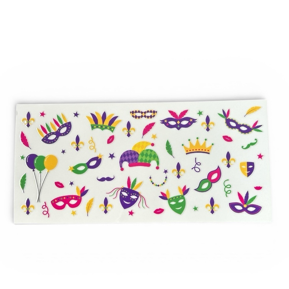 Mardi Gras Cup Decal Wrap 483